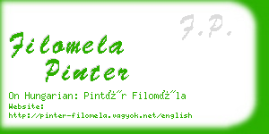 filomela pinter business card